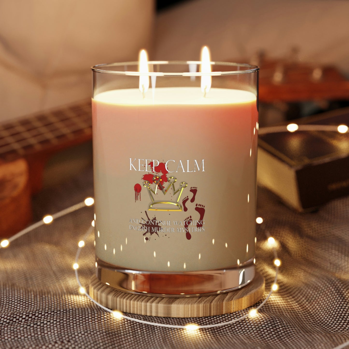 Keep Calm English Mystery Scented Candle - Full Glass, 11oz