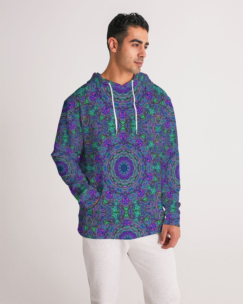 Blue Green Purple Kaleidoscope Men's Hoodie