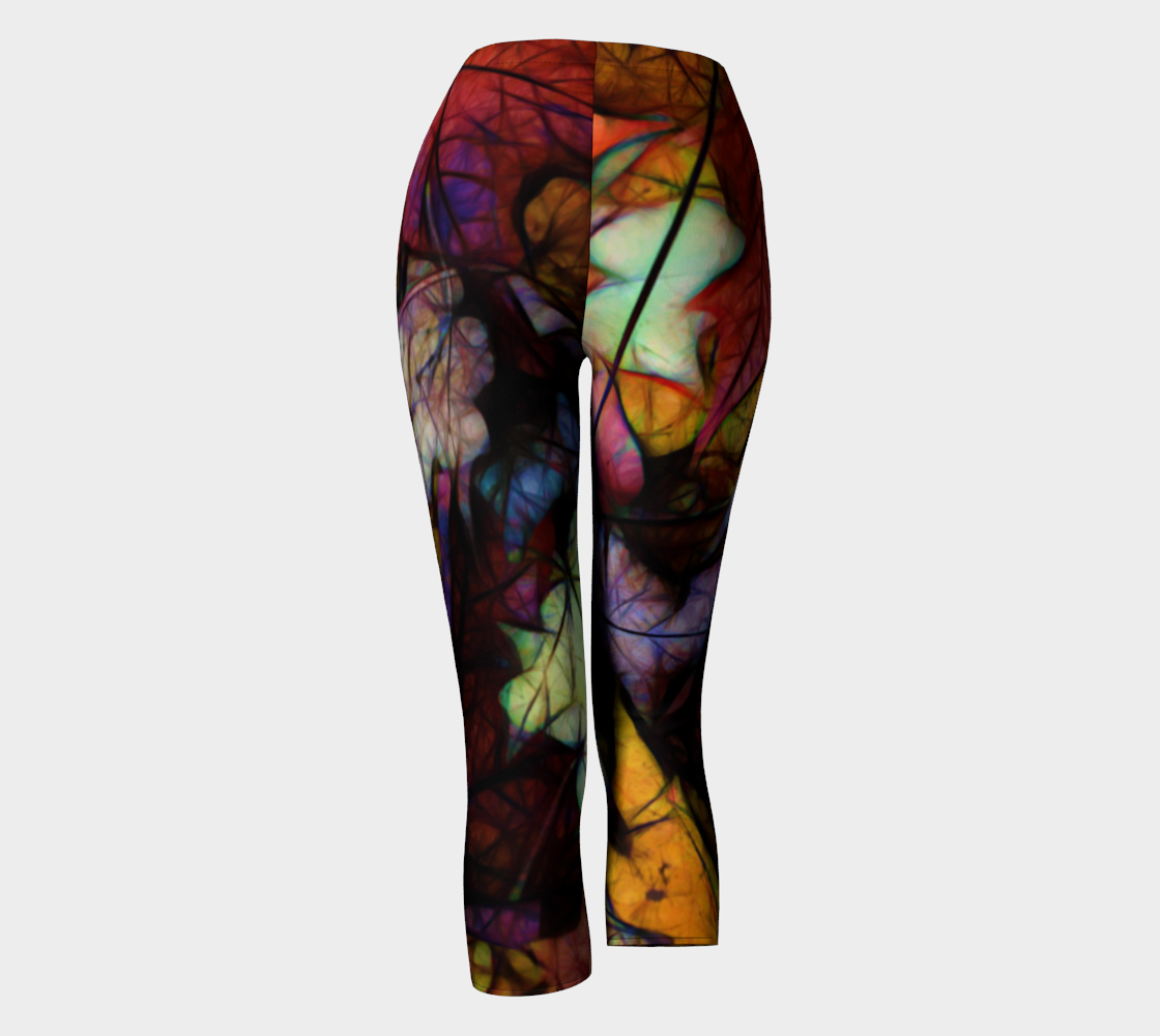 Fall Leaves Abstract Capris