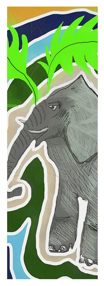 Elephant Sandy Blue - Yoga Mat