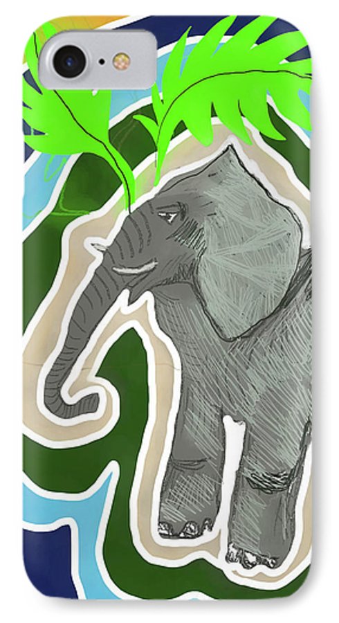Elephant Sandy Blue - Phone Case