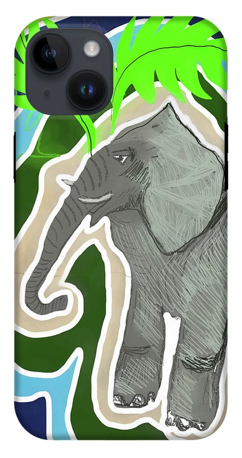 Elephant Sandy Blue - Phone Case