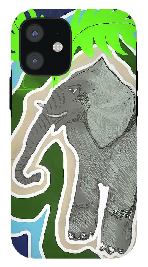 Elephant Sandy Blue - Phone Case