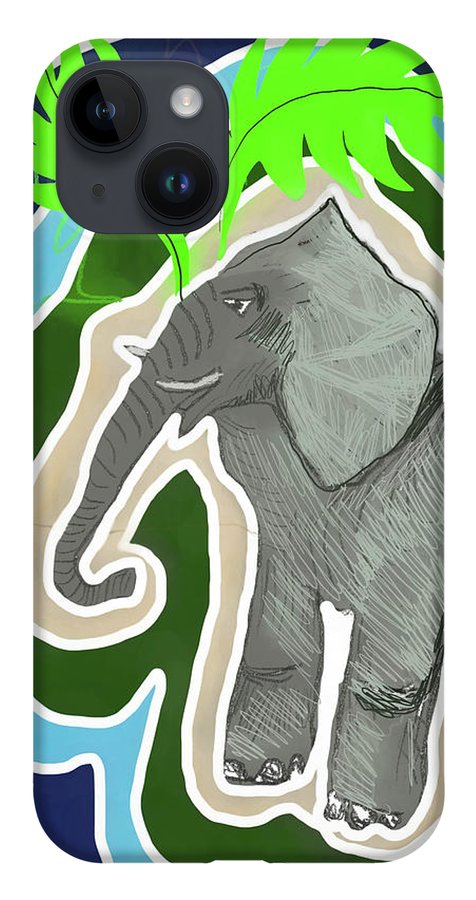 Elephant Sandy Blue - Phone Case