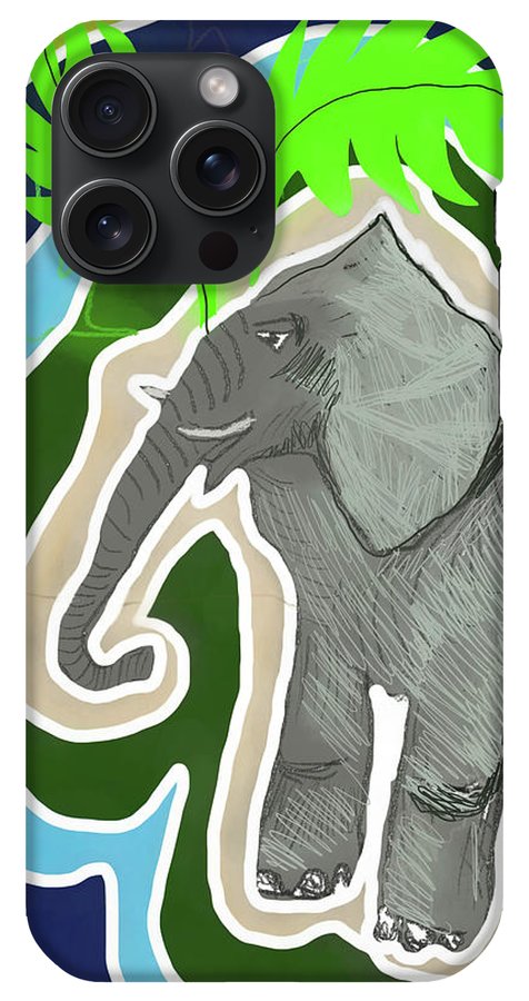 Elephant Sandy Blue - Phone Case