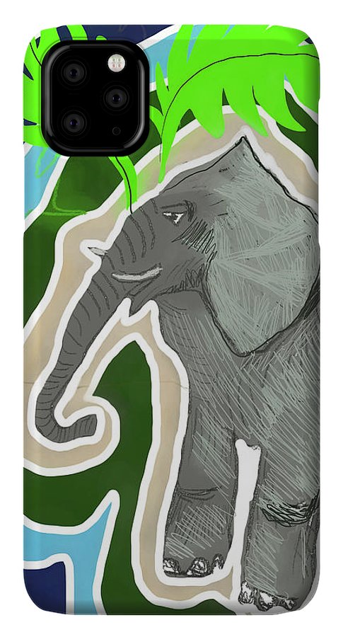 Elephant Sandy Blue - Phone Case
