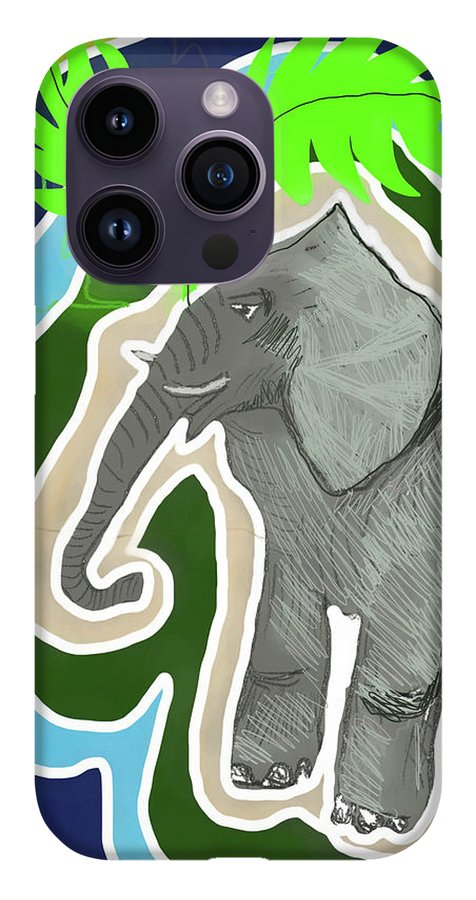Elephant Sandy Blue - Phone Case