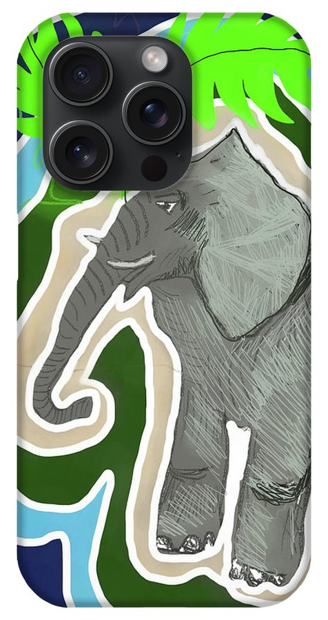 Elephant Sandy Blue - Phone Case
