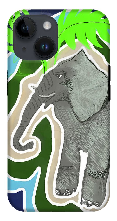 Elephant Sandy Blue - Phone Case