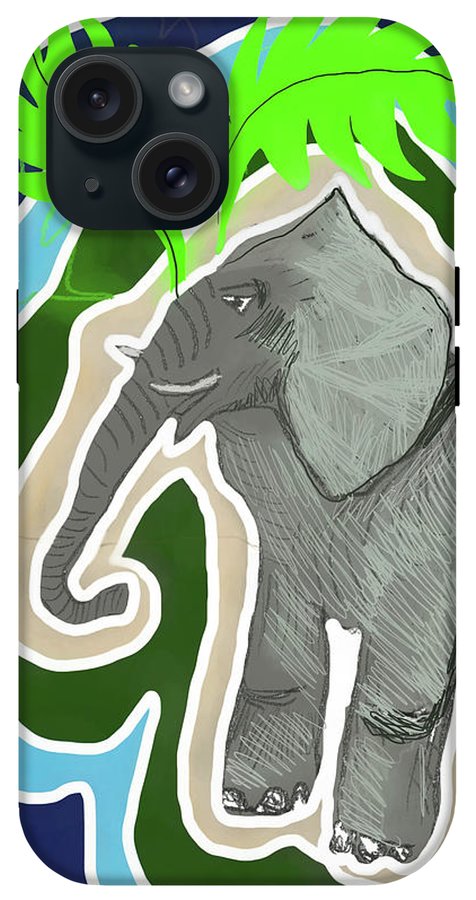 Elephant Sandy Blue - Phone Case