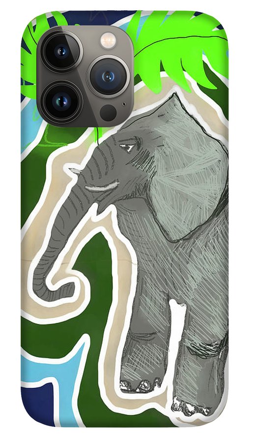 Elephant Sandy Blue - Phone Case