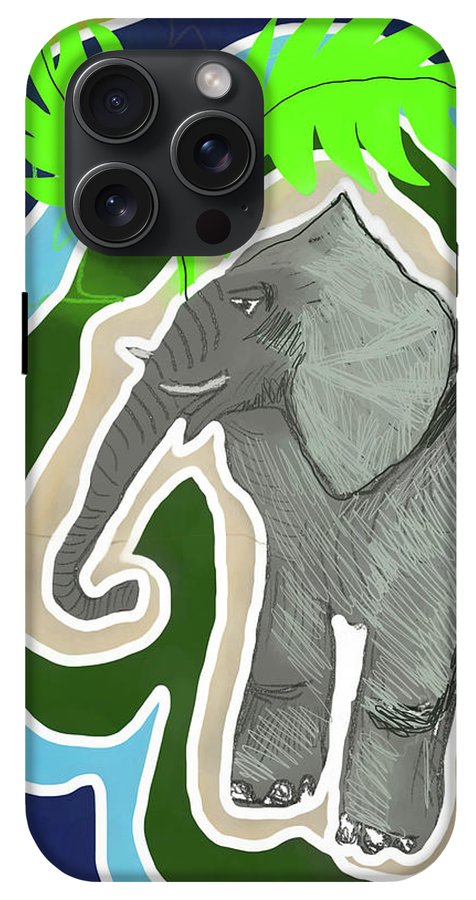 Elephant Sandy Blue - Phone Case