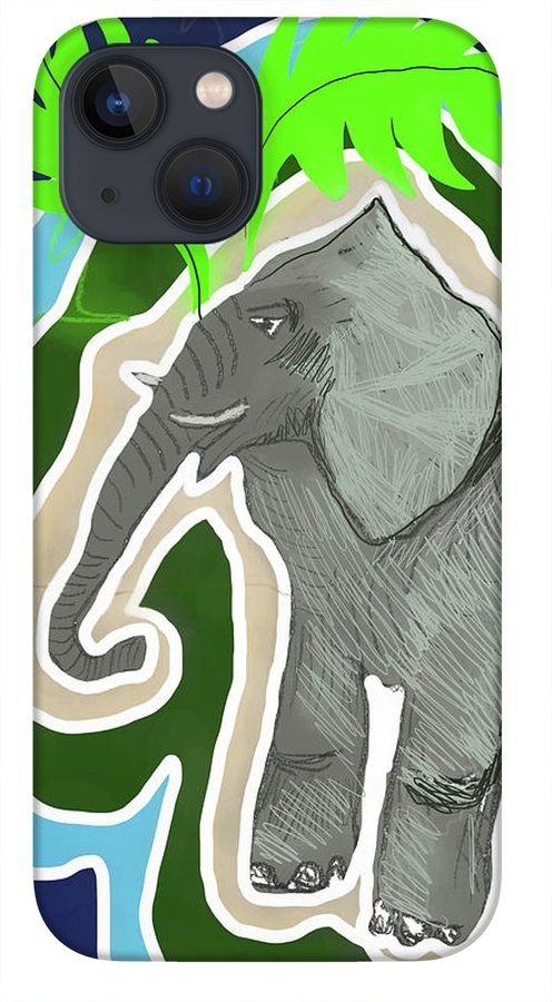 Elephant Sandy Blue - Phone Case