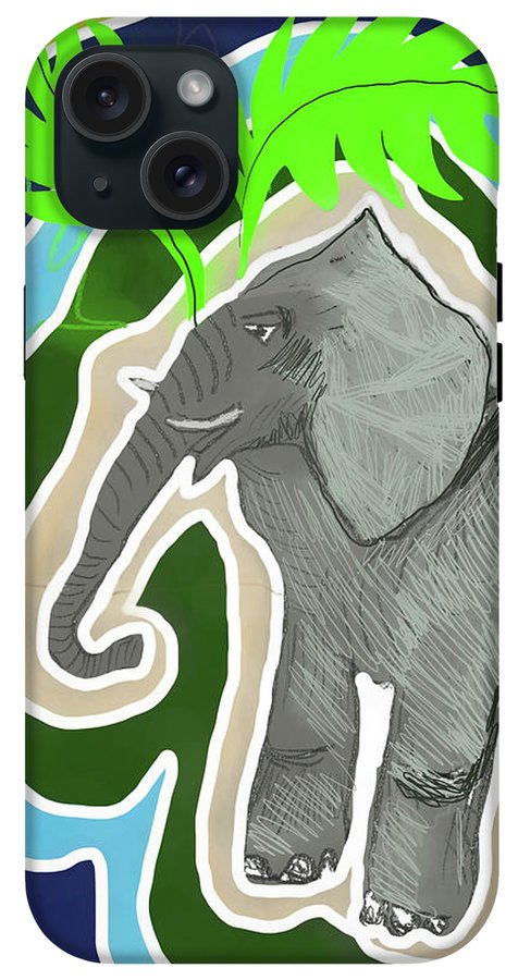 Elephant Sandy Blue - Phone Case