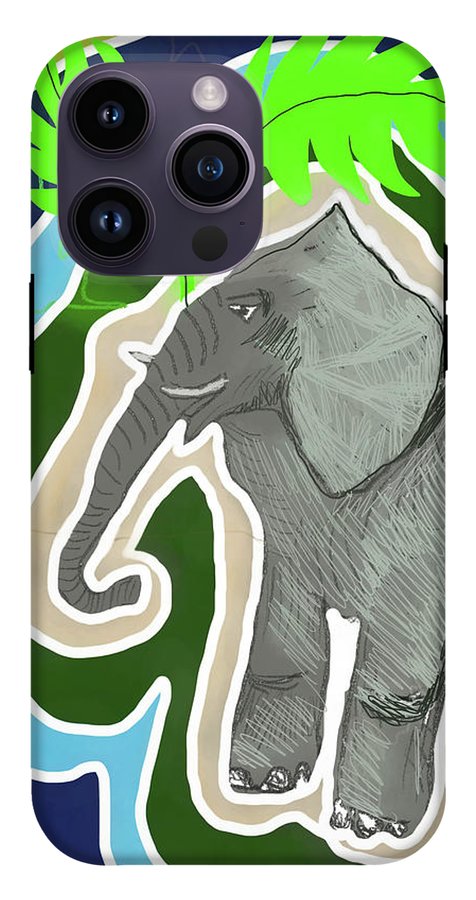 Elephant Sandy Blue - Phone Case