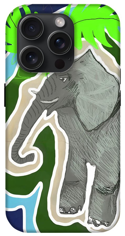 Elephant Sandy Blue - Phone Case