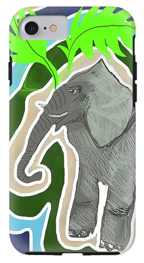 Elephant Sandy Blue - Phone Case