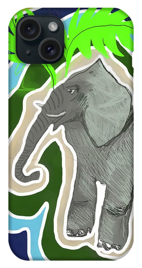 Elephant Sandy Blue - Phone Case