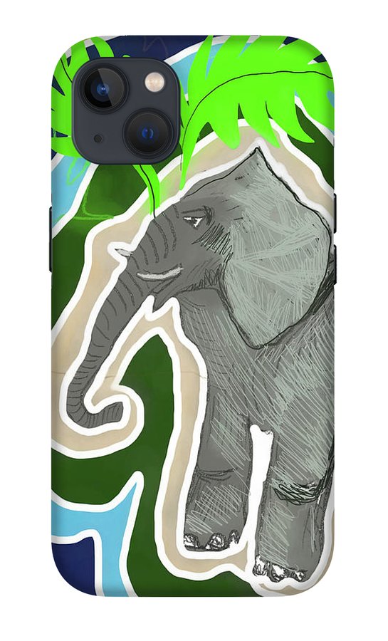 Elephant Sandy Blue - Phone Case