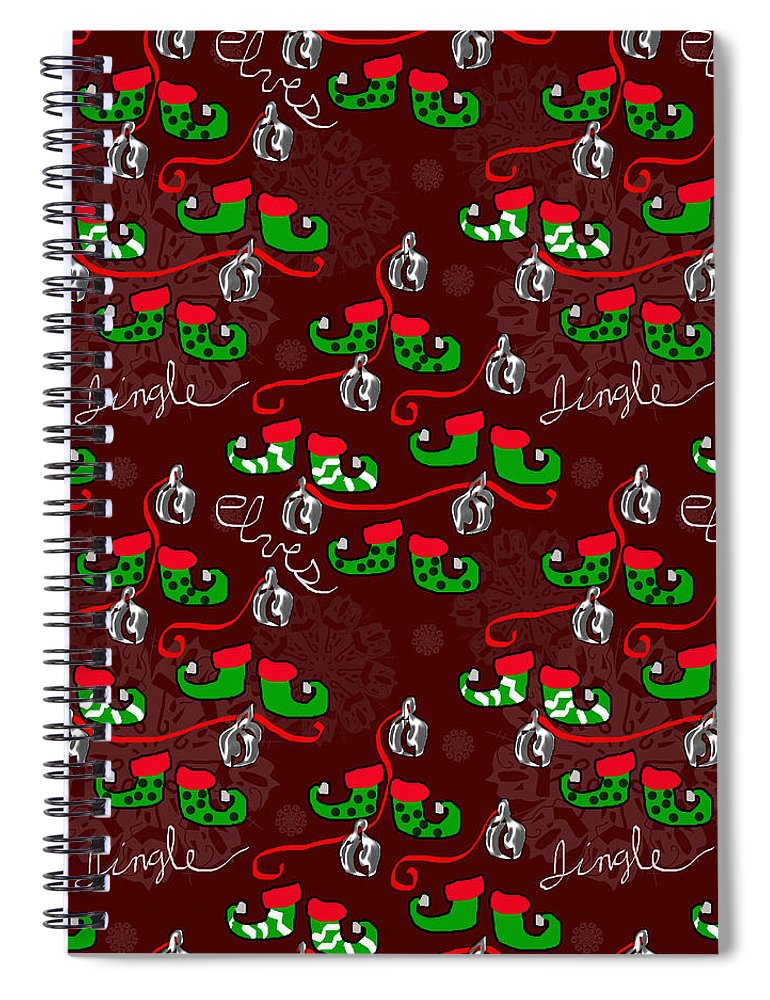 Elves Jingle - Spiral Notebook