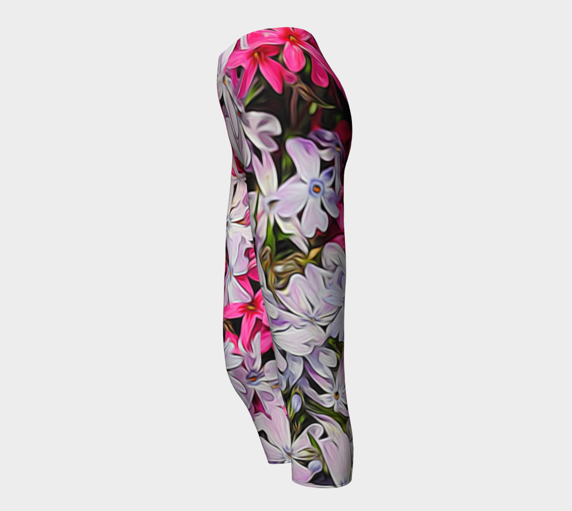 Pink and White Carpet Phlox Capris