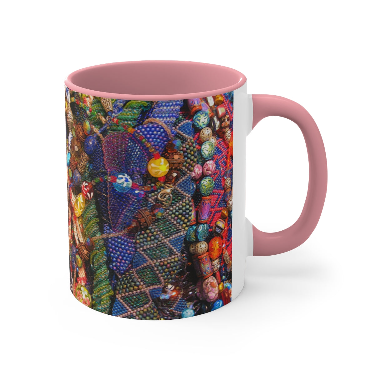 Beaded Jewelry Still Life Accent Coffee Mug, 11oz