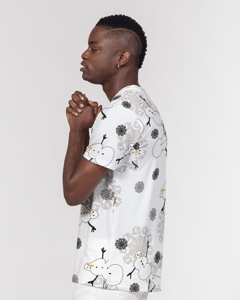 Snowman Pattern Men's Everyday Pocket Tee