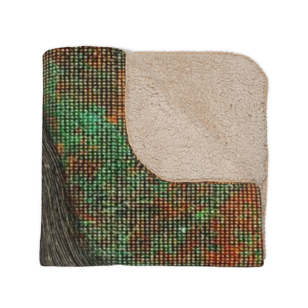 William Shakespeare Tan Sherpa Blanket