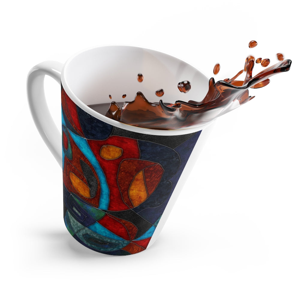 Abstract With Heart Latte mug
