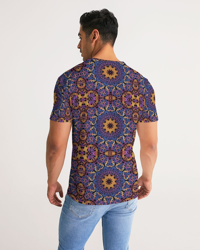 Blue Gold Celtic Kaleidoscope Men's Tee