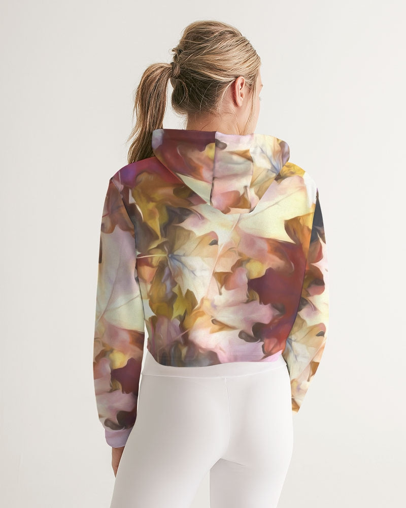 Fall Leaves Bright Women's Cropped Hoodie