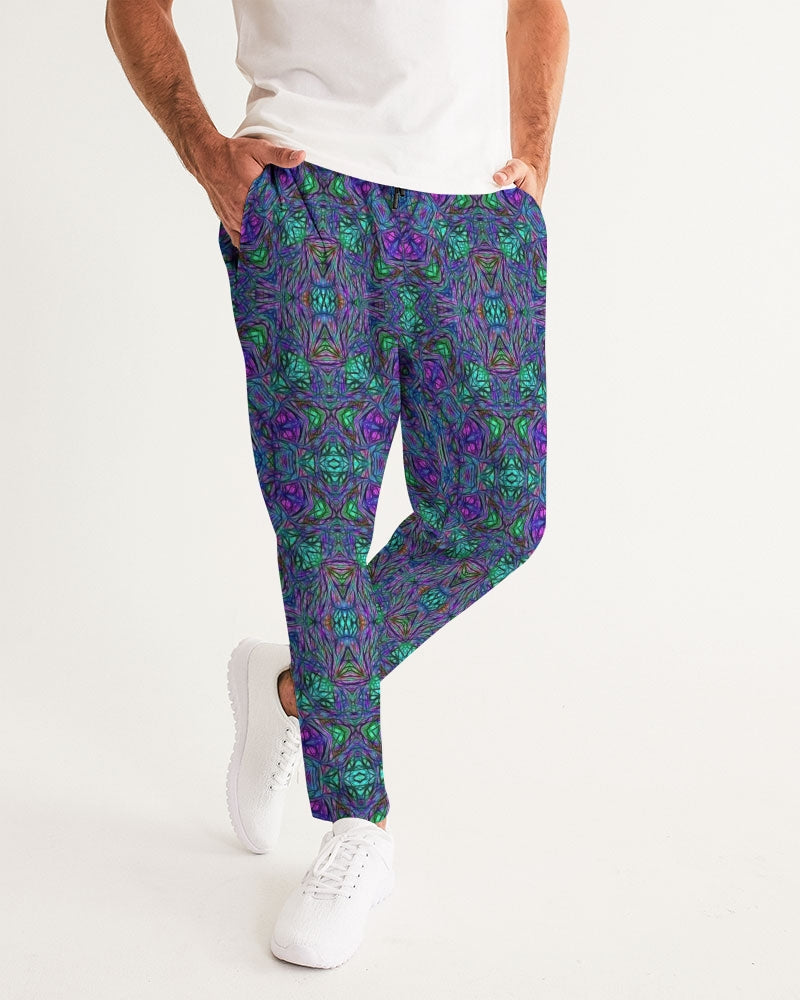 Blue Green Purple Kaleidoscope Men's Joggers