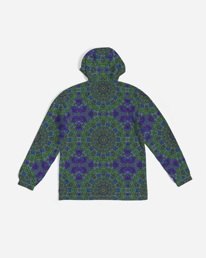 blue Green Ribbon Kaleidoscope Men's Windbreaker