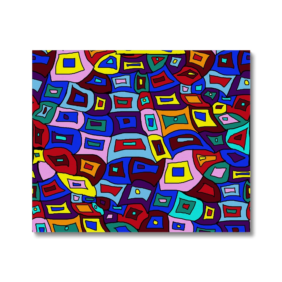 Wavy Square Pattern Canvas