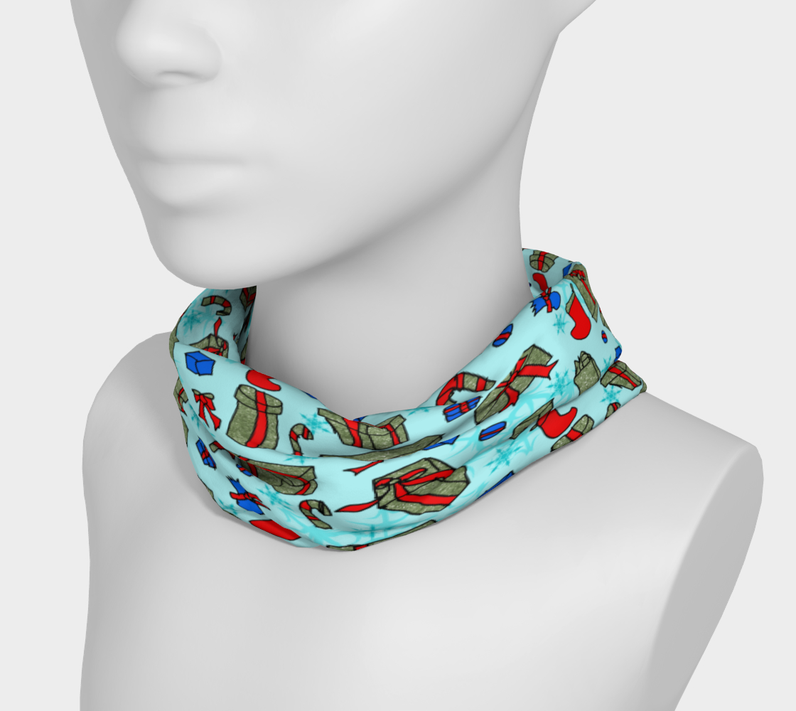Green Presents on Blue Headband