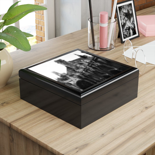 vintage Travel Gothic Arches Jewelry Box