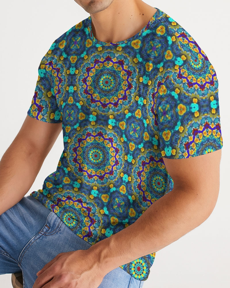 Blue Green Blur Kaleidoscope Men's Tee