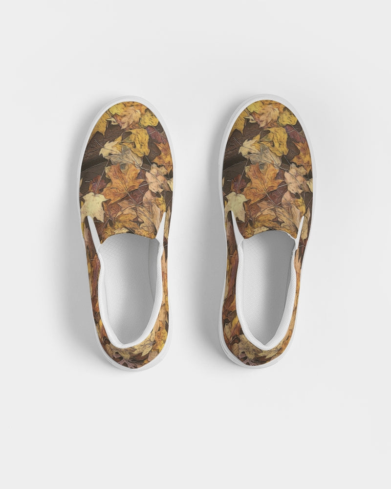 Late October Leaves Women's Slip-On Canvas Shoe