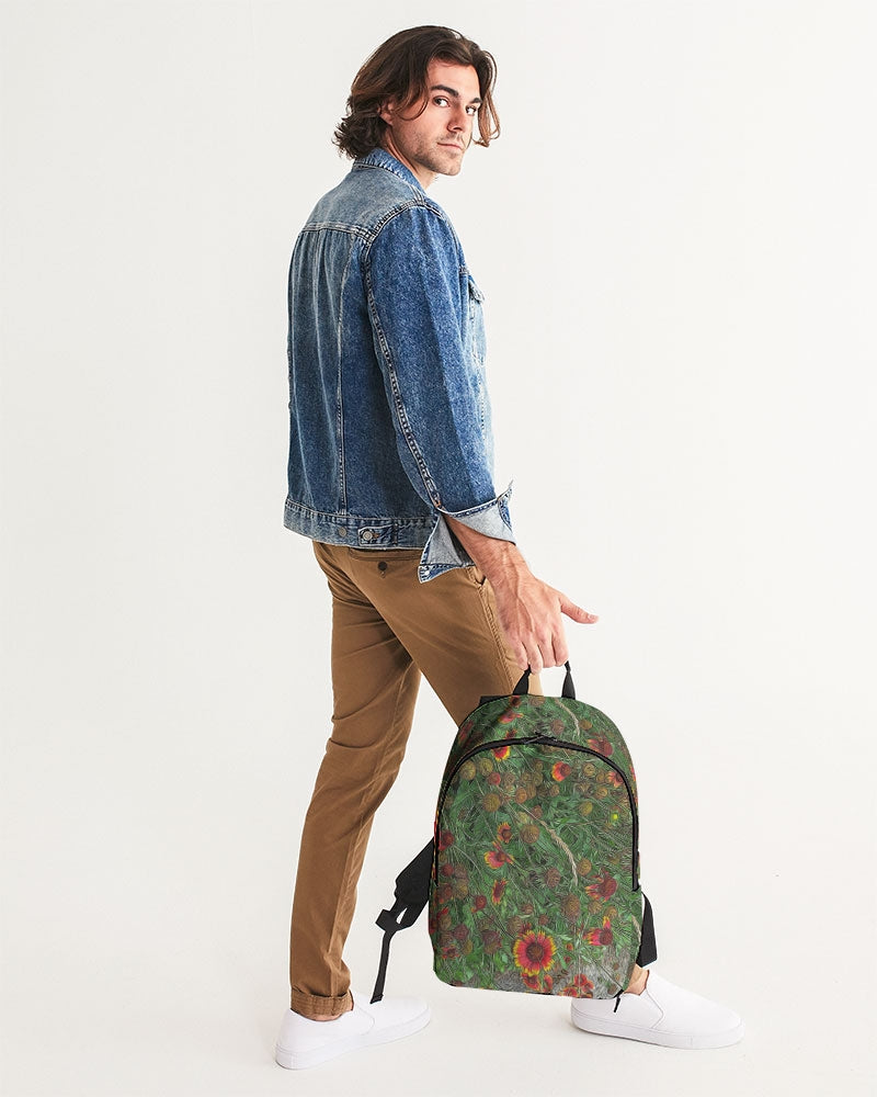 Orange Flower Garden Large Backpack