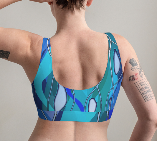 Wavy Blue Bralette