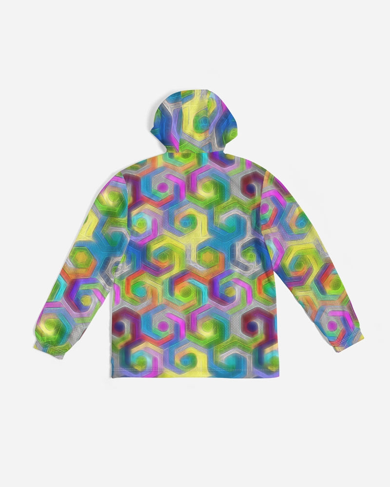 Colorful Hexagons Men's Windbreaker