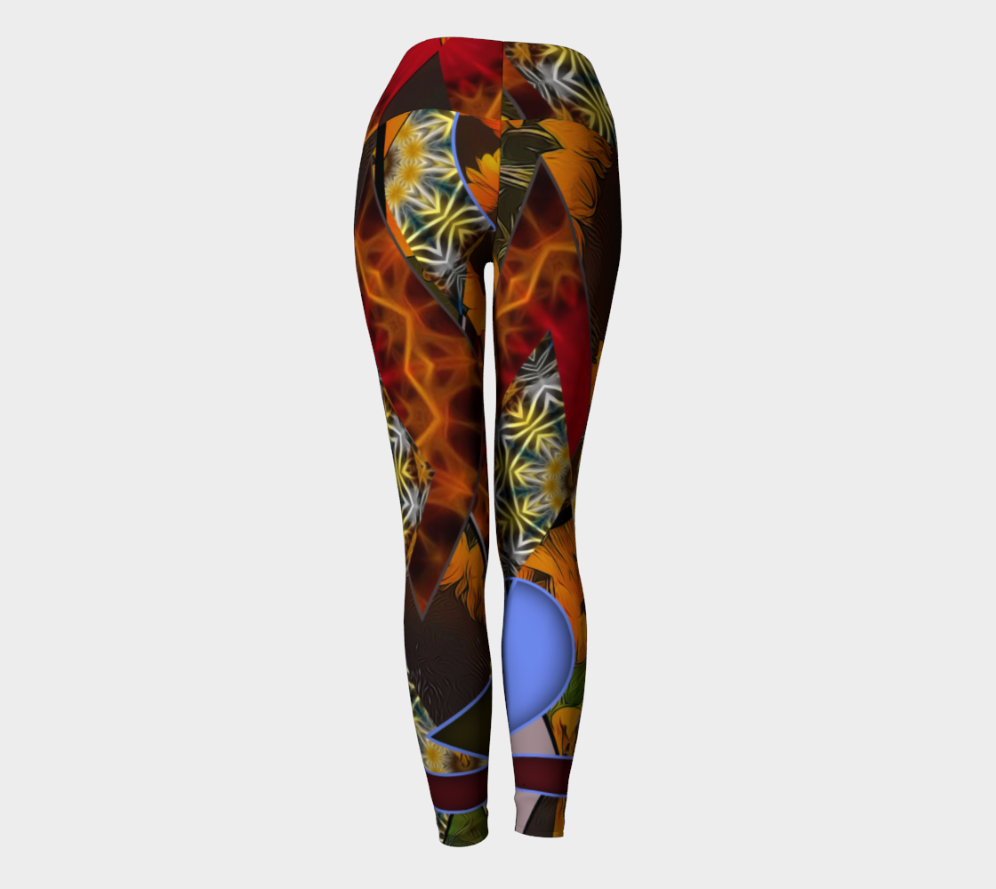 Sunflower Collage Yoga Leggings