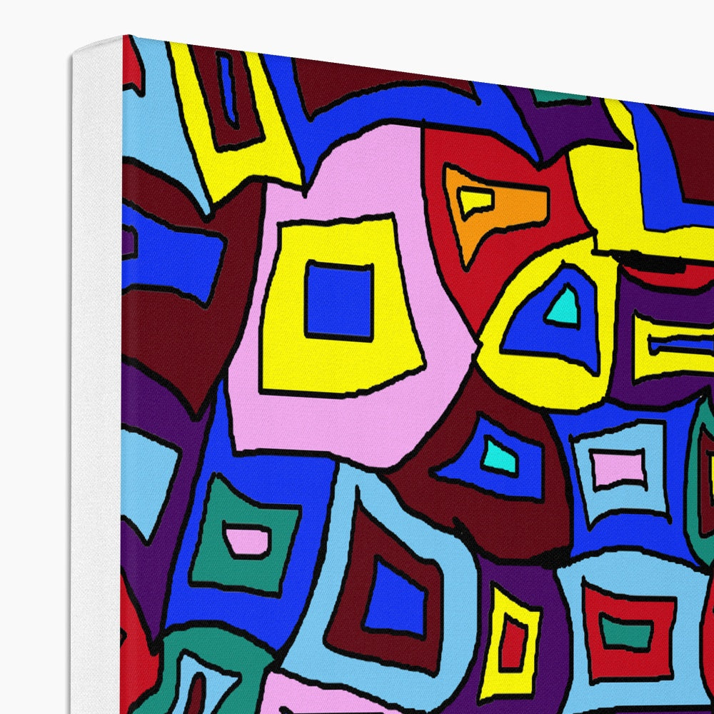 Wavy Square Pattern Canvas