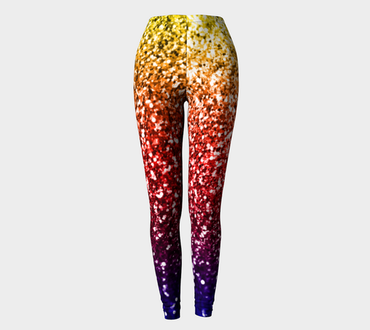 Rainbow Glitter Graphic Leggings