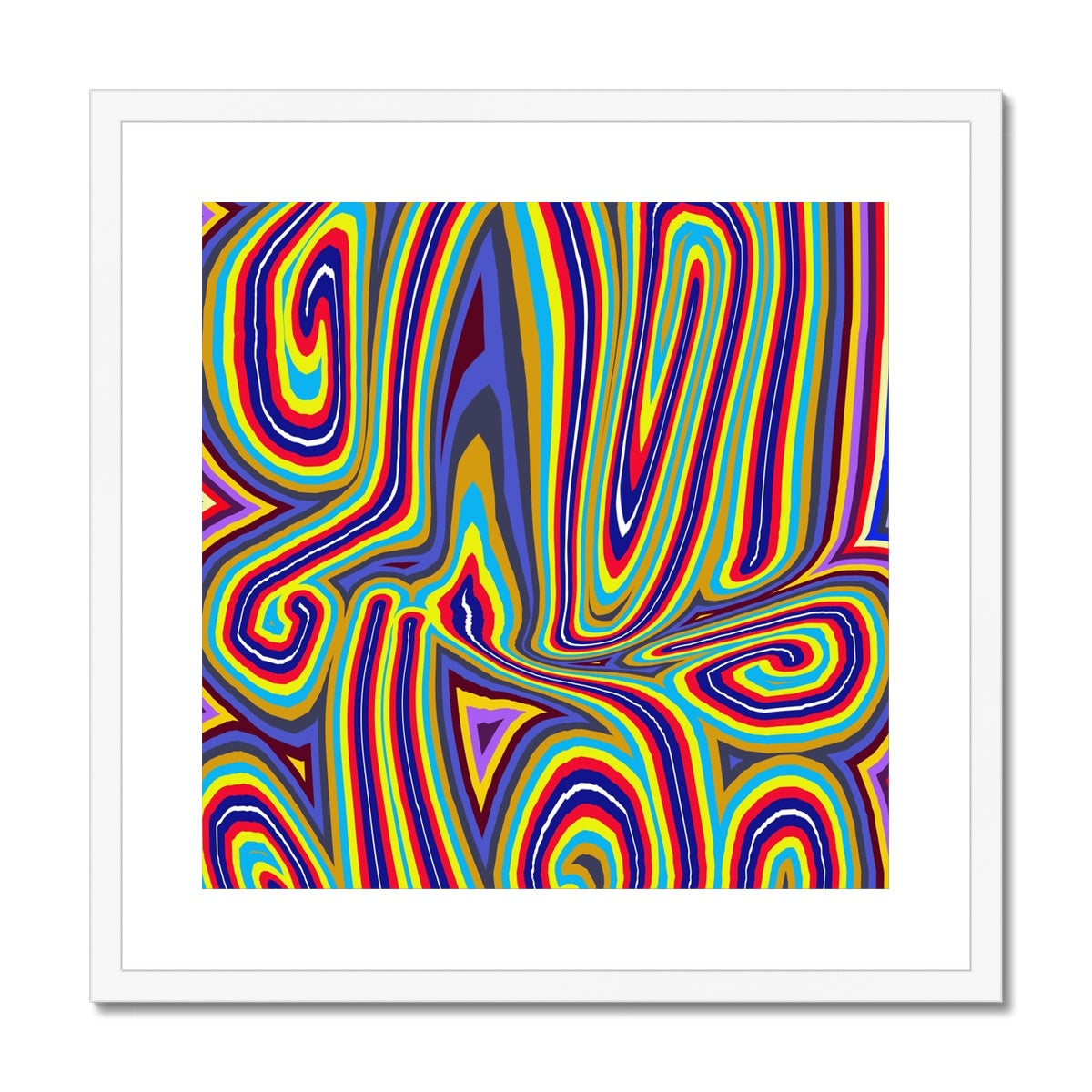 Curly Swirls Framed & Mounted Print