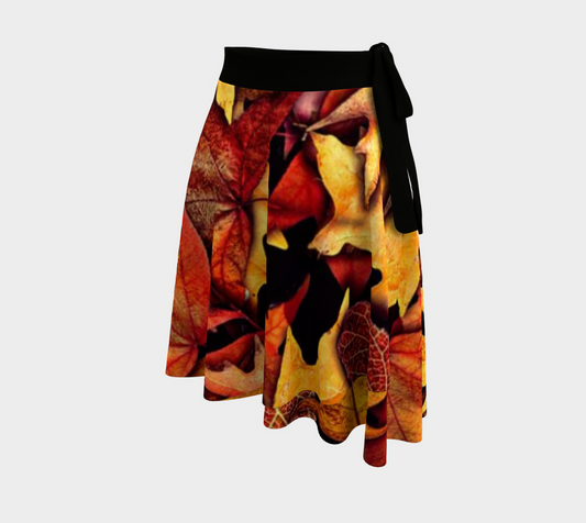 Fall Leaves Wrap Skirt