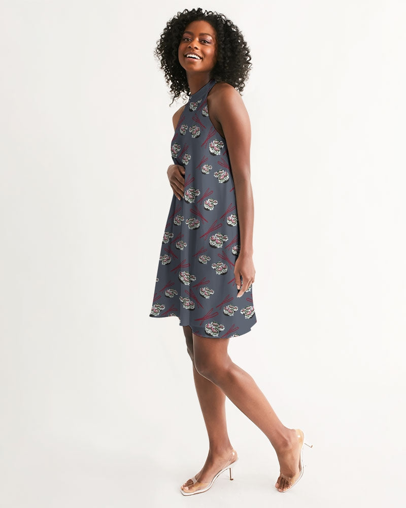 Sushi Pattern Women's Halter Dress