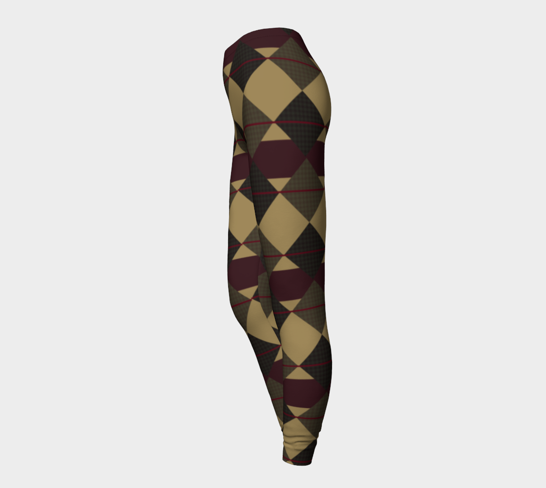 Checkered Brown Plaid Leggings
