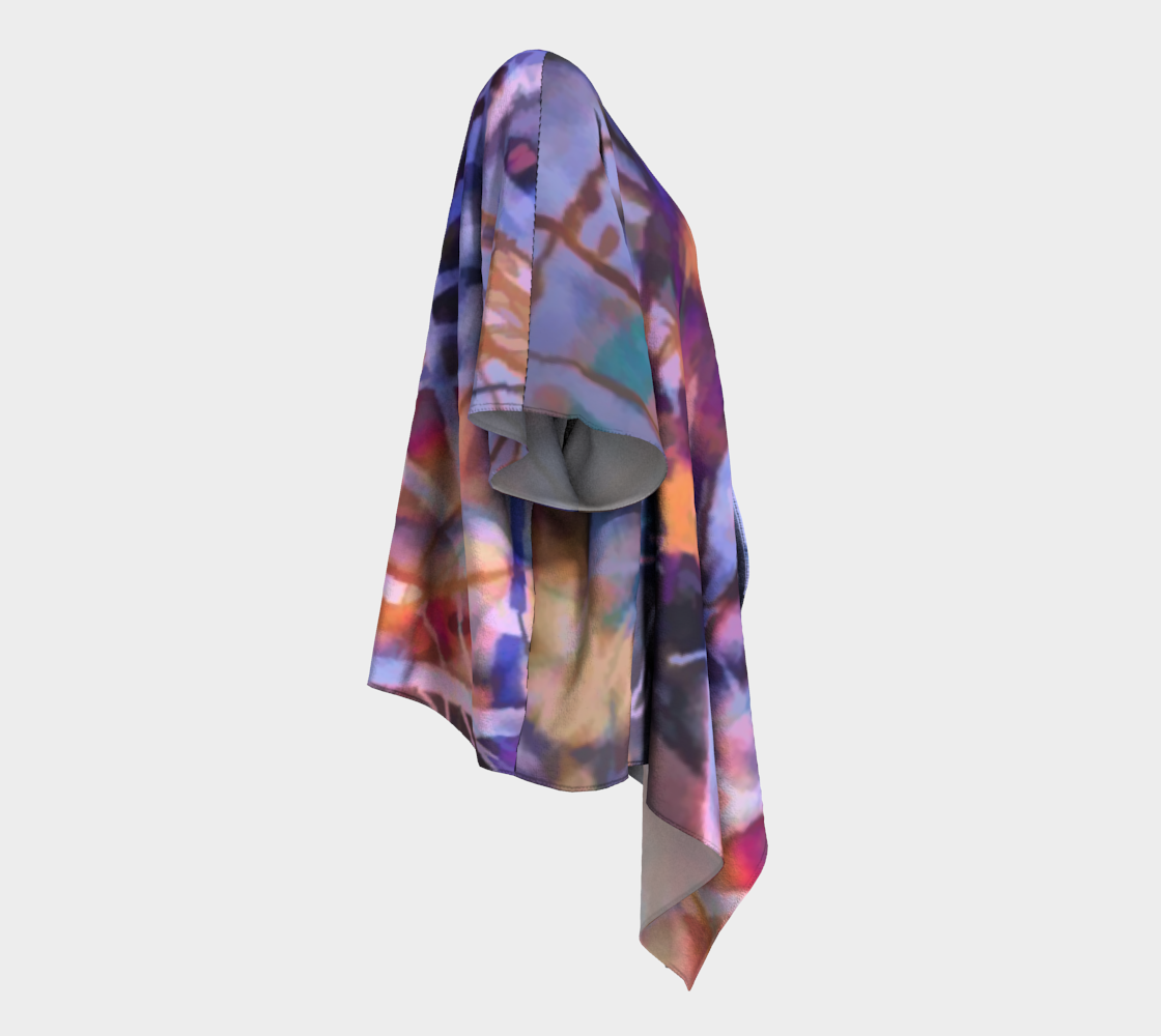 Coffee Cup Abstract Draped Kimono