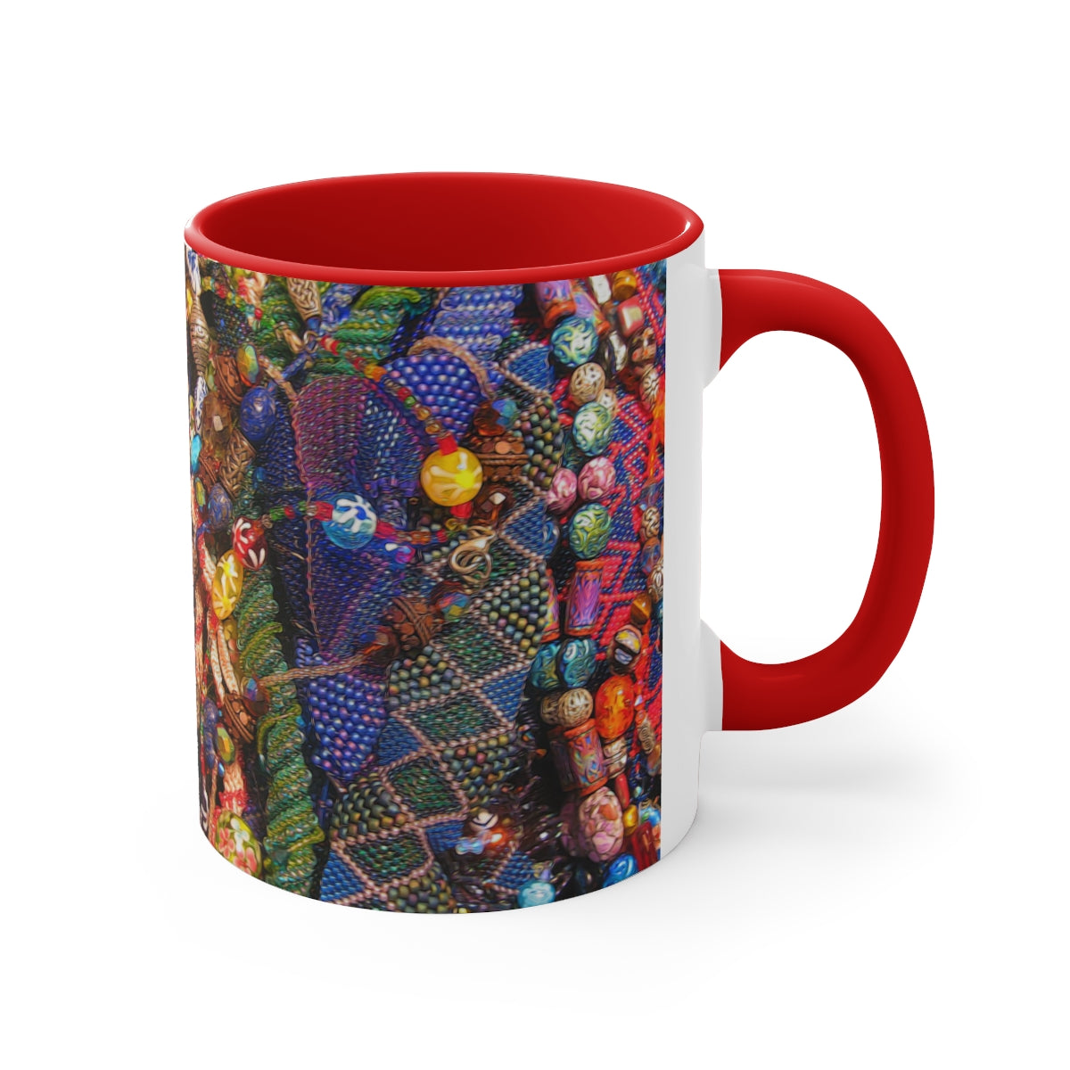 Beaded Jewelry Still Life Accent Coffee Mug, 11oz